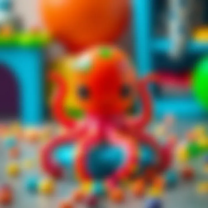 Sensory Play with Colorful Octopus Toy Colorful octopus toy promoting sensory play