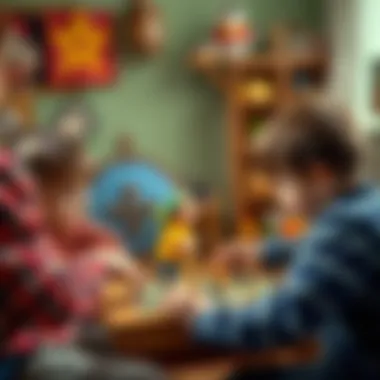 Children engaging in a strategic board game