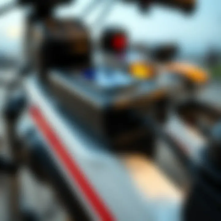 Close-up of electric bike battery and charging port