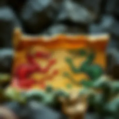 An ancient scroll depicting dragons in mythological tales