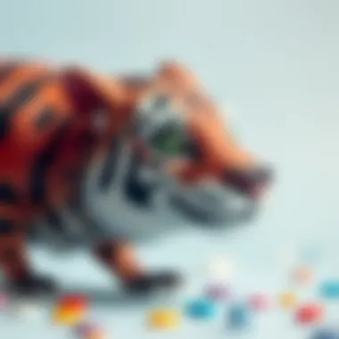 Colorful animal sketches for children