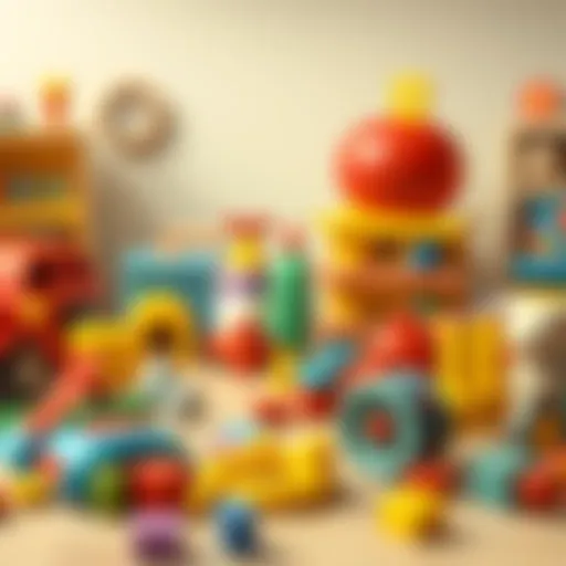 A colorful assortment of toys promoting development in children