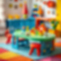 Colorful decorative children's play table