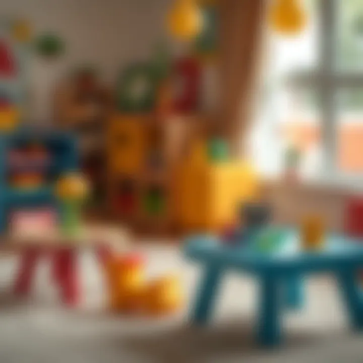 Various types of play tables