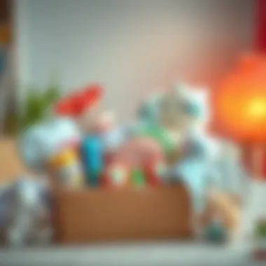 An assortment of baby essentials in a beautifully arranged box