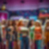 Diverse range of Barbie dolls showcasing different styles and careers