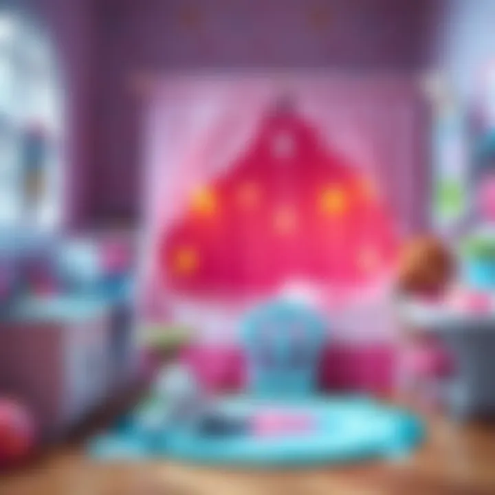 Imaginative Barbie Nursery A colorful Barbie nursery setup showcasing imaginative play.