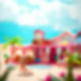 Colorful Barbie vacation home showcasing imaginative play