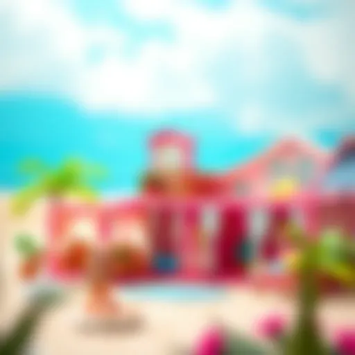 Colorful Barbie vacation home showcasing imaginative play