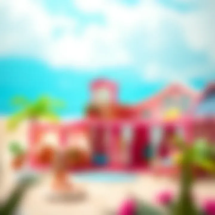 Colorful Barbie vacation home showcasing imaginative play