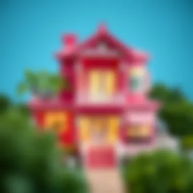 Creative design elements of a Barbie vacation house