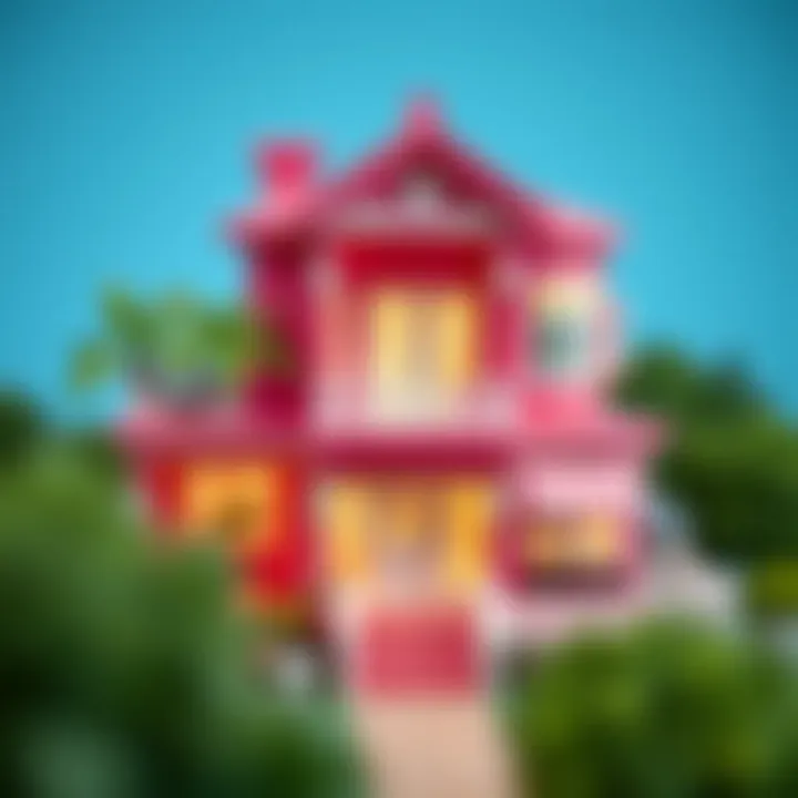 Creative design elements of a Barbie vacation house