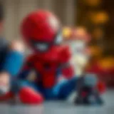 Baby Spider-Man engaging in imaginative play