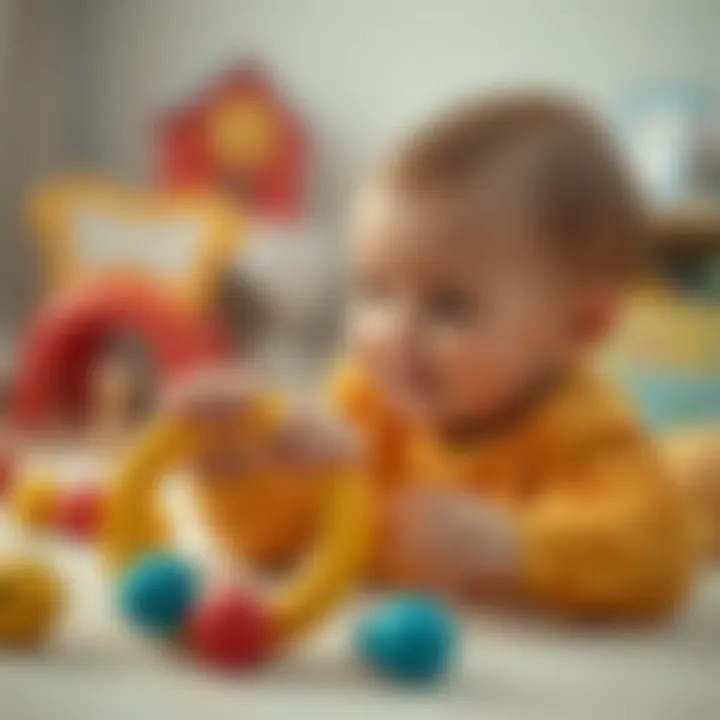 Enhancing Motor Skills Through Play Infant engaging with a ring toy for motor skill development