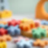 Colorful puzzle pieces for infants