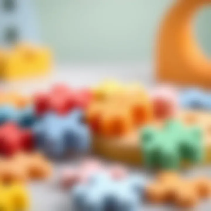 Colorful puzzle pieces for infants