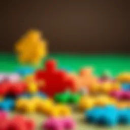 Colorful puzzle pieces designed for infants