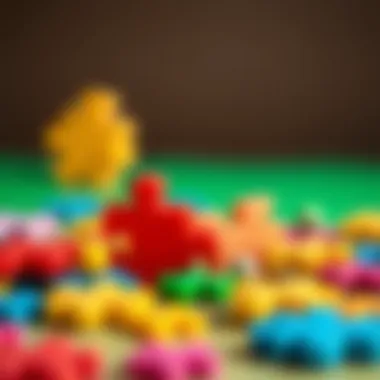 Colorful puzzle pieces designed for infants