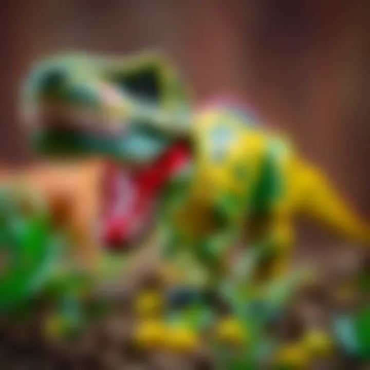 Cognitive Benefits of T-Rex Play Illustration of brain development benefits from playing with T-Rex toys