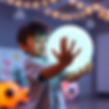 Promoting Physical Activity with a Glowing Ball Child demonstrating physical activity with a glowing ball