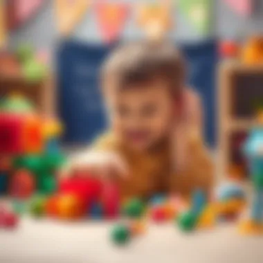 Child Engaging with Stretch Toys