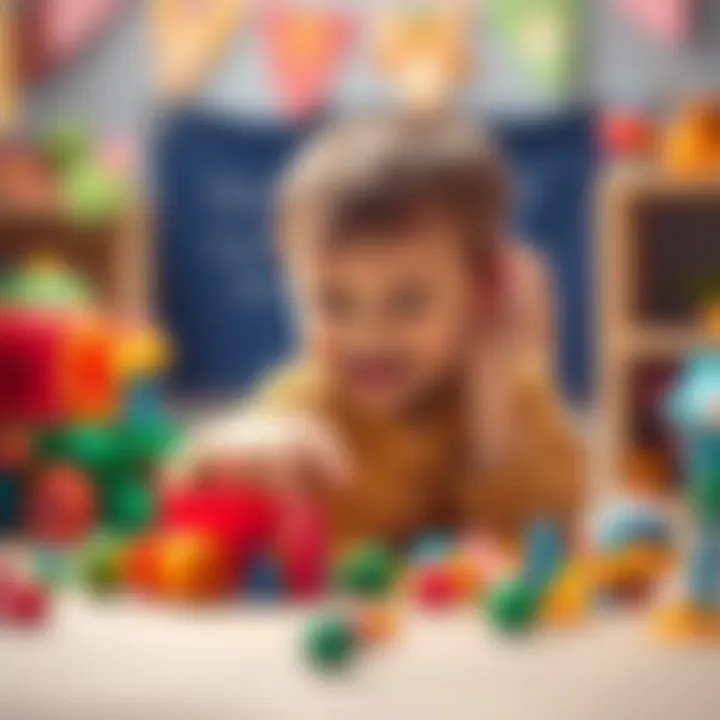 Child Engaging with Stretch Toys