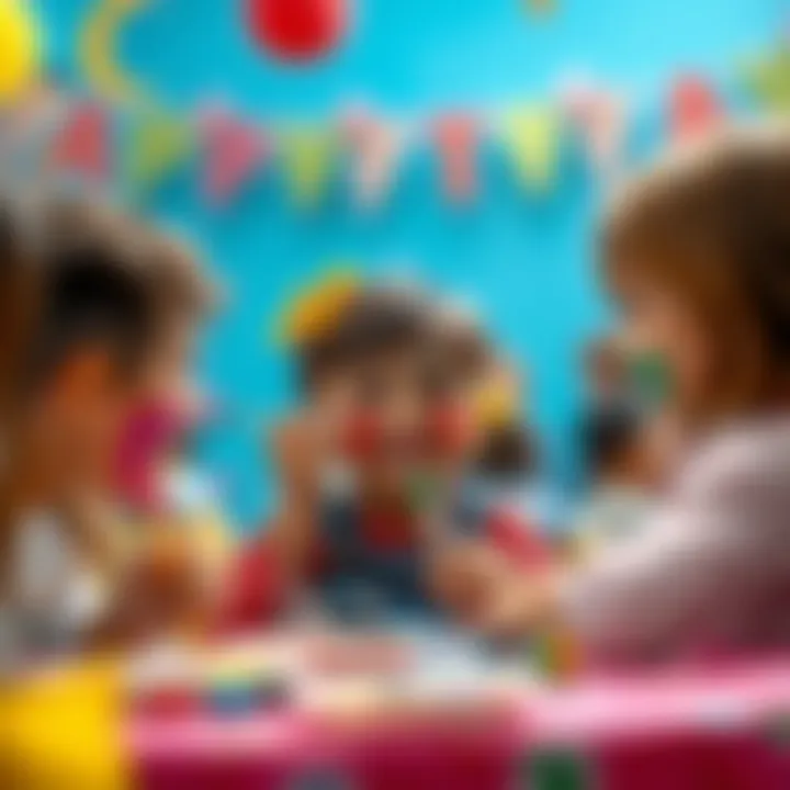 Children enjoying face painting at a party