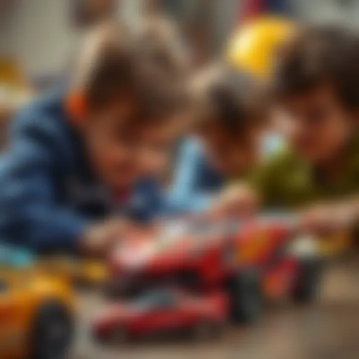 Children engaged in imaginative play with Hot Wheels