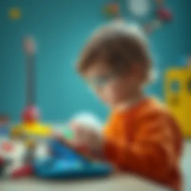 A child using a tablet for interactive learning