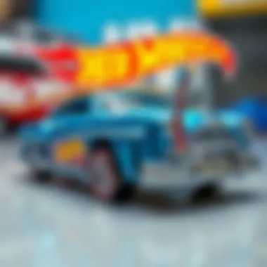 Close-up of a classic Hot Wheels model showcasing its details