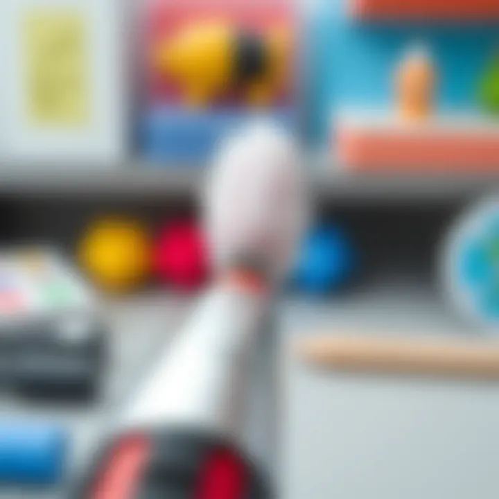 Detailed View of a Fluffy-Tipped Pen Close-up of a fluffy-tipped pen showcasing its unique design.