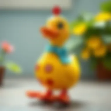 A Bright Companion for Learning Vibrant and colorful duck toy for children