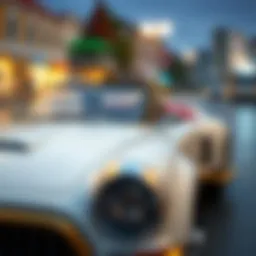 Convertible car showcasing design elegance