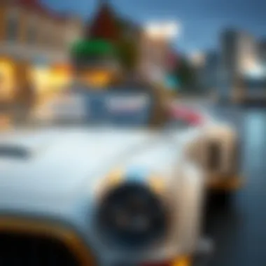 Convertible car showcasing design elegance