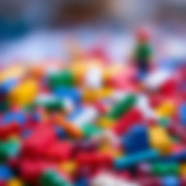 Colorful Lego bricks inspiring creativity