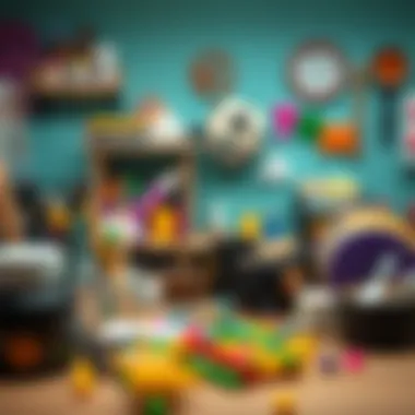 Creative Workspace for Bead Application A creative workspace with materials for bead application