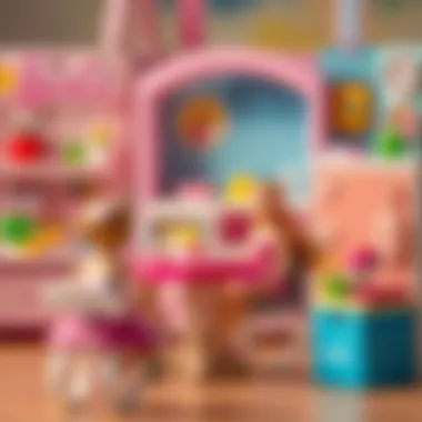 Educational elements incorporated in Barbie playsets.