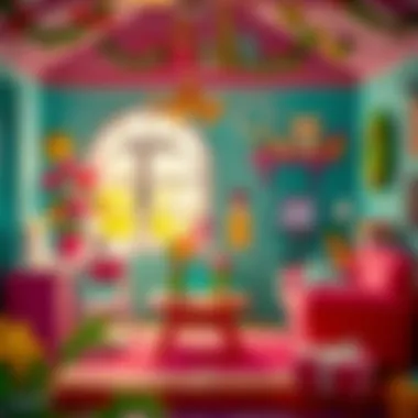 An educational setup within the Barbie Holiday House