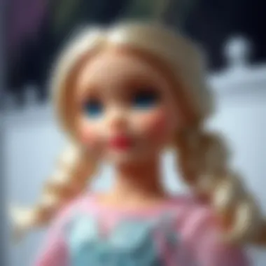 Safety Features of Elsa Doll A close-up of an Elsa doll highlighting safety features and quality.