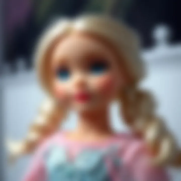 Safety Features of Elsa Doll A close-up of an Elsa doll highlighting safety features and quality.