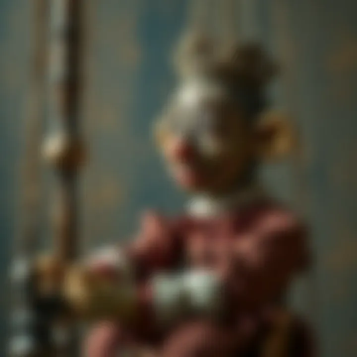 A beautifully restored antique puppet, representing the art of storytelling through play.