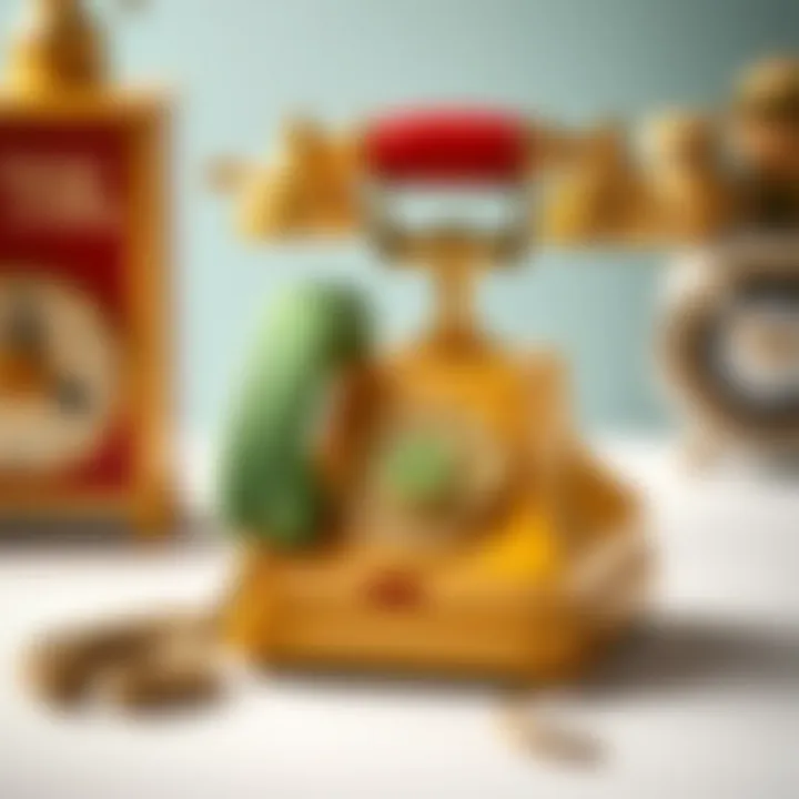 Classic Vintage Toy Telephone Vintage toy telephone showcasing classic design