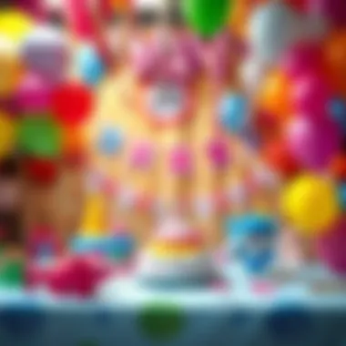 Exciting birthday party decorations with balloons and streamers