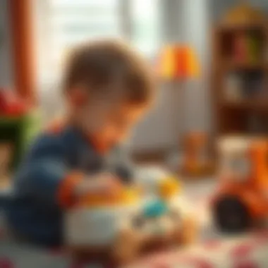 Child engaging with Fisher Price Kelebek