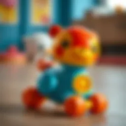 Colorful Fisher Price Kelebek toy in action