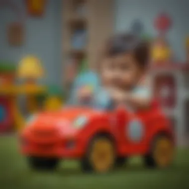 Child playing with Fisher Price Smile Car