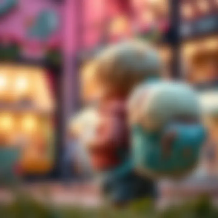 Child developing skills with fluffy backpack