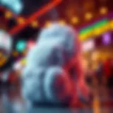 Stylish fluffy backpack showcasing design