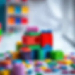 Colorful building blocks for creative play