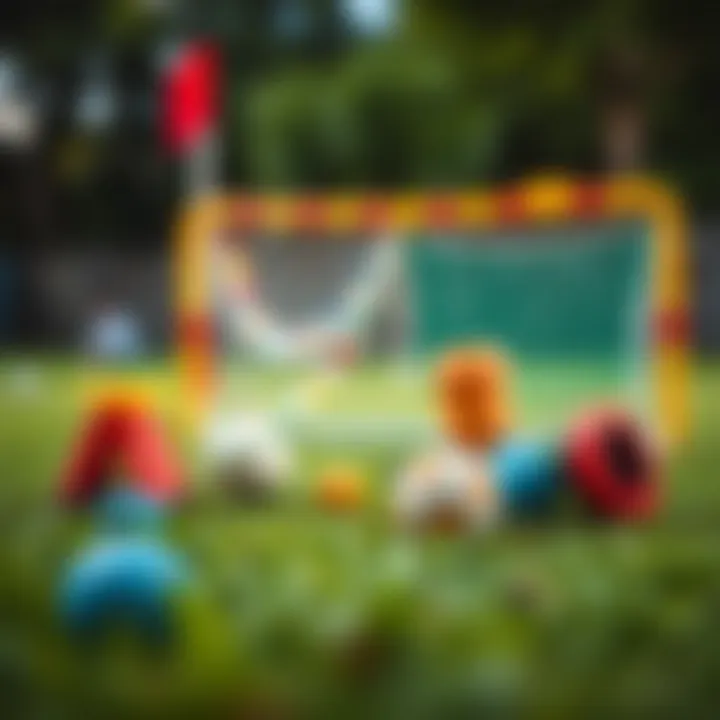 Outdoor sports set encouraging physical activity